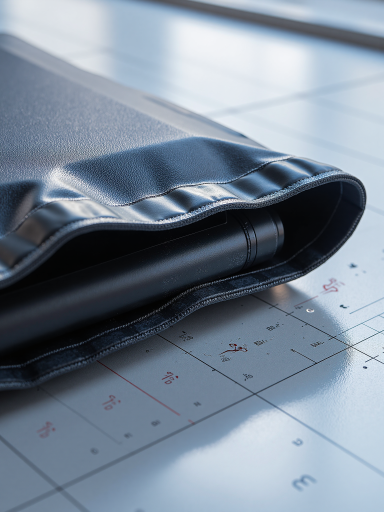 环境监测资质证书,蓝色封皮,银色字体,显示监测范围和有效期,背景为白色桌面